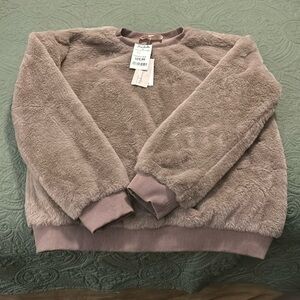 Philosophy faux fur sweatshirt